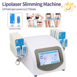 Promotion 635Nm 650Nm 160Mw Diode Lipo Laser Lllt Slimming Machine 14 Pads Fast Fat Burning Cellulite Removal Beauty Equipment Gift479