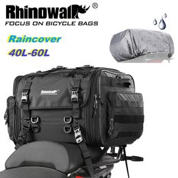 Panniers Bags Rhinowalk Motorcycle Bag 40 60L Waterproof Rear Seat Luggage Travel Top Case For BMW 230925