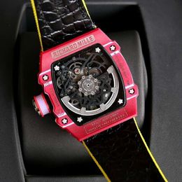 watches high quality designer Mechanical RM6702 watch skeleton wrist watch for men LAX0 luxury high quality carbon Fibre case waterproof Sapphire glass High Jump mo