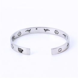 Couple Bangle Women Men Stainless Steel Open Bracelet Fashion Jewellery Valentine Day Gifts for Girlfriend Accessories Whole283f