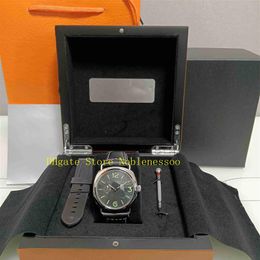 Real Po With Original Box Watch Mens Black Dial Stainless Steel Leather Strap PAM 00754 Transparent Back Automatic Mechanical M214q