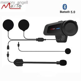 Walkie Talkie MAXTO M2 1000M Motorcycle Interphone Helmet Bluetooth Headset Moto Wireless Intercom for 6 Riders Talking FM Radio Waterproof HKD230925