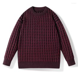 Men's Sweaters Pull Homme 2023 Winter Classic Twist Sweater Men Clothing High End Casual Mens Thick Warm Turtleneck Pullover Man