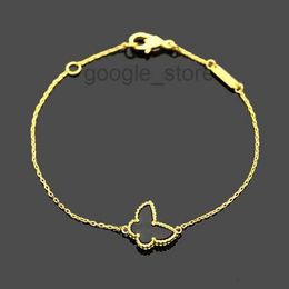 Bracelets Designer Charm Jewellery Luxury Vc Four Leaf Clover Mini Coloured Shell Agate Butterfly Bracelet with Diamond Buckle 18k Gold 925 Silve23xz