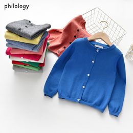 Cardigan PHILOLOGY spring autumn Knitted Cardigan Sweater Baby Children Clothing Boys Girls Sweaters Kids Wear baby boy clothes winter 230925
