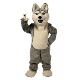 Halloween High quality HUSKY Mascot Costume Cartoon Fancy Dress fast shipping Adult Size