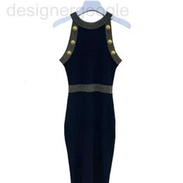 Basic & Casual Dresses designer new women's 2023 sheath dress skirt luxury highquality slim fashion sheathdress metal buckle length buns simple senior wear