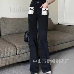 Women's Pants & Capris designer Jeans Xiaoxiang 23 Early Autumn New Knitted Double Pocket Button Needle Slim Rugged for Women MFWI