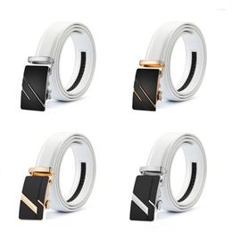 Belts Men's Alloy Automatic Buckle Male Business Leisure Leather Belt For Men Youth Middle-aged Elderly Design