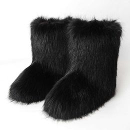 2023 Snow Boots Women's Winter High Tube Fur Boots Plush Trend Thick Sole Mid Tube Fur Boots Snow Boots 230925