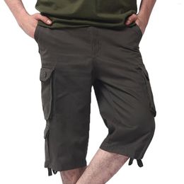 Men's Shorts Fashion Loose Large Cotton Multi Pocket Casual Street Style Capris