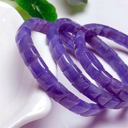 Link Bracelets 6MM Natural Tanzanite Crystal String Charms Fashion Personalized For Men Women Lucky Gemstone Jewelry Lovers Gift 1pcs