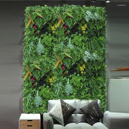 Party Decoration Artificial Plant Wall Reusable Grass Backdrop Panel Plastic Garden Flower Fake Green Hanging Decorations