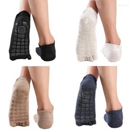 Men's Socks Winter Men Five Fingers Warm Non Slip Grip Fitness Toe Breathable Low Calf Slipper Yoga Floor