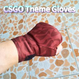 Sports Gloves CSGO Theme Gloves Anti-slip Anti-sweat Cycling Gloves Bike Bicycle Half Finger Gloves Hand Wraps Anti-shock Sports Cosplay 230925