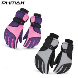 Ski Gloves PHMAX Winter Ski Gloves Men Women Gloves Touch Cold Snowboard Motorcycle Cycle Gloves Outdoor Sports Warm Thermal Fleece Running 230925