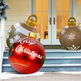 Christmas Decorations 60CM Outdoor Christmas Inflatable Decoration Ball Made PVC Giant Big Large Balls Tree Decorations Outdoor Decoration Toy Ball 230925