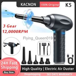 Vacuum Cleaners 12 0000RPM KACNON Electric Air Duster Compressed Dust Blower for Computer Cleaning 3-Gear Brushless Motor 90W 7500mAH YQ230926