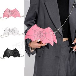 2023 Halloween Bat Bag Fashion Handbag Gothic Punk Handbag Single Shoulder Crossbody Bag Diamond Personalized Small Square Bag