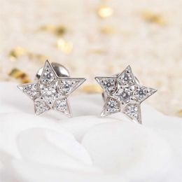 Luxury quality stud earring star shape necklace bracelet with diamond for women wedding jewelry gift PS30362255