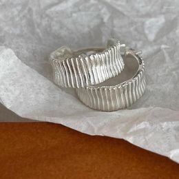 Серьги-кольца PANJBJ, серьги из стерлингового серебра 925 пробы для женщин, круглые геометрические текстуры, матовая отделка, минимализм, ювелирные изделия, подарок, падение