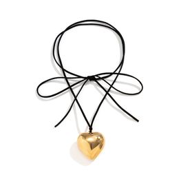 Women Black Heart Pendant Choker Sexy Rock Handmade Necklace Women Accessories