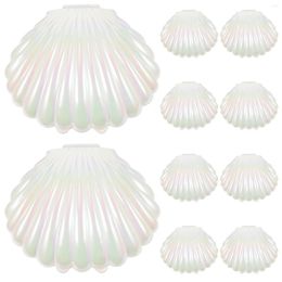 Gift Wrap 10 Pcs Candy Box Plastic Dish Sea Shell Holder Table Containers Small Pp Party Favour Seashell Jewellery