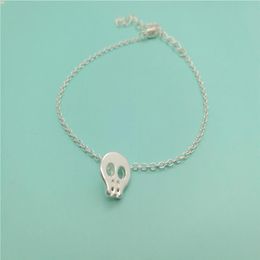 10pcs Simple Animal small Skull Face Head Bracelets Tiny Sugar Skull Bracelet Cute Skeleton Bracelet for women jewelry239t