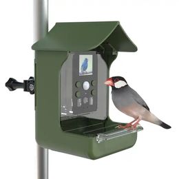 Garden Decorations Outdoor Waterproof Smart Window Bird Feeder Wildlife Gazebo Feeding Watering Supplies Accessories with Camera 230923