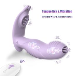 Vibrators Tongue licking wireless vibrator for women Clitoral stimulation usb charger female egg sex toys vaginal balls 230925