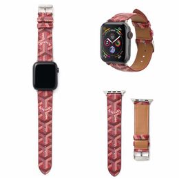 Designer Luxury fashion Watch Strap Band Suitable for apple Watch with apple iwatch 1/2/3/4/5/SE/6 generation common European leather 38/41/42/42/44/45/49mm