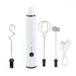 Blender 304 Stainless Steel Electric Milk Frothers Handheld Wireless USB Mini Coffee Maker Whisk Mixer Egg Beater