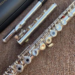 Top Japan flute 371H 17 Open&Close Holes Standard Nickel Silver Plated Student transverse Flauta obturator C Key with E key