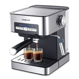 850W Electric Coffee Machine with 1.6L Water Tank Household Italian Coffee machine Automatic Espresso Maker for Home Office use