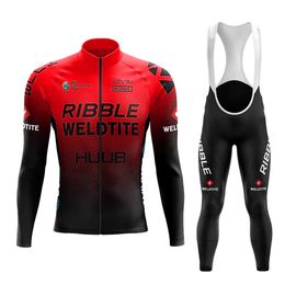 Cycling Jersey Sets HUUB Team Cycling Jersey Set Man Autumn MTB Race Cycling Clothing Long Sleeve Ropa Ciclismo Outdoor Riding Bike Uniform 230925