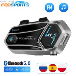 Walkie Talkie Fodsport M1S Air Bluetooth Intercom Motorcycle Helmet Headset 2 Riders intercomunicador moto Music Share Motorbike Interphone HKD230925