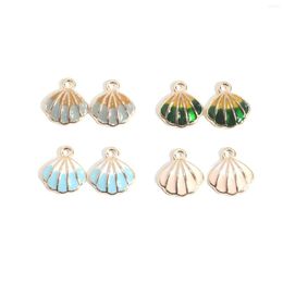 Charms 10pcs/lot Arrival Oil Drop Shells Pendant Zinc Alloy Enamel Charm DIY Accessories For Necklace Bracelet 16 17mm