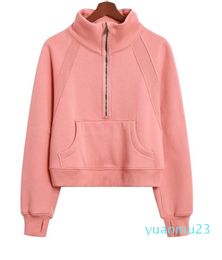 Stand Collar Yoga Loose Fashion Leisure Coat Running Fitness Casual Thickened Gym Clothes Sweatshirt