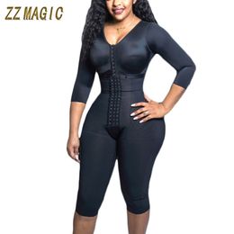 Waist Tummy Shaper Fajas Colombianas Mujer Full Body Support Arm Compression Shrink Your Waist With Built In Bra BBl Post Op Surgery Supplies 230923