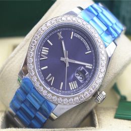 luxury fashion watches top quality 18k yellow gold diamond dial bezel watch automatic mens watch wristwatch231r