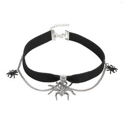 Chains Gothic Halloween Jewellery Dark Bat Pumpkin Necklace Black Real Necklaces For Women Long Chain