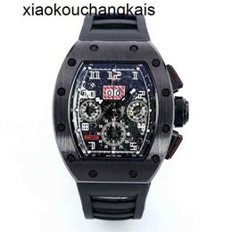 RicharMilles Watch Automatic SuperClone KV Factory Kv Production Rm011-03 Eta7750 Fully Functional 50mmx40mm CasingCarbon Fibre sapphire Ship By FedexUFKN