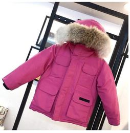 Kids Designer Down Coat Winter Jacket Boy Girl Baby Outerwear Jackets with Badge Thick Warm Outwear Coats Children Parkas Fashion Classic Parkas 989