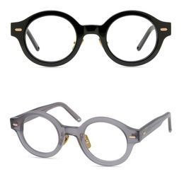 Men Optical Frames Glasses Brand Women Retro Round Eyeglasses Frames Vintage Plank Spectacle Frame Myopia Glasses Black Eyewear Wi254o