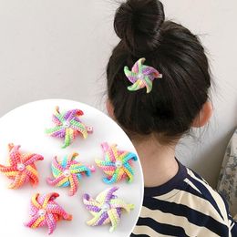 Hair Accessories 1pc Windmill Clip Girls Cute Knitted Gradient Spinning Hairpin Kids Princess Sweet Barrettes