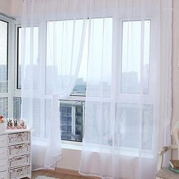 Curtain Transparent Window Screen Solid Colour Wedding Glass Home Furnishings Light Luxury Style Easy To Instal Curtains