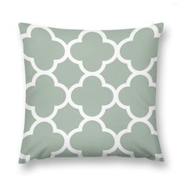 Pillow Green Quatrefoil Geometric Pattern Throw Luxury Case Sofa Cover