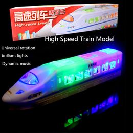 ElectricRC Track Flashing LED Electric Bullet Train Toys High-Speed Train Model Toy For Boys Girls Education Toys Realistic Train Toys 230925