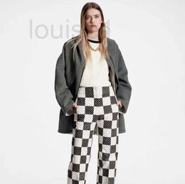 Women's Pants & Capris designer 23 Early Autumn Collection Jeans Black and White Checker Colour Matching OFSK