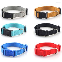 Dog Collars Nylon Adjustable Collar Heavy Duty Clip Buckle Pet For Small Medium Dogs Chihuahua Red Black Blue